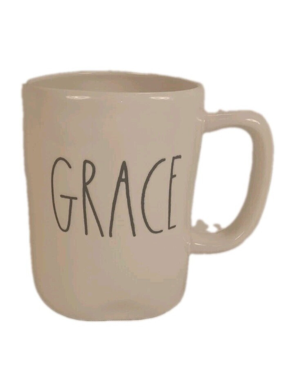 Rae Dunn Artisan Collection GRACE White Ceramic Mug Cup w/ Handle